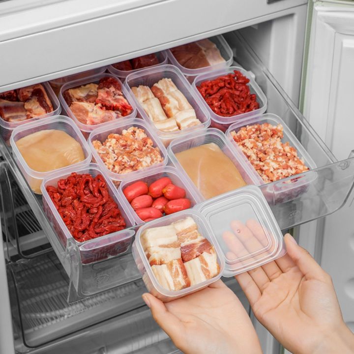 unlawful-โปร่งใสโปร่งใส-กล่องถนอมตู้เย็น-สี่เหลี่ยมสี่เหลี่ยม-พลาสติกเกรดอาหาร-กล่องเก็บของแยก-ของใหม่-ต้านทานความเย็น-กล่องปิดผนึกอาหาร-ตู้เย็นในตู้เย็น
