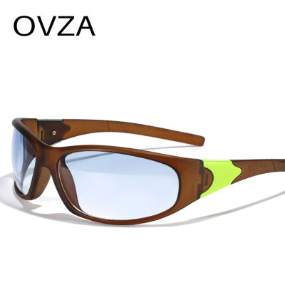 แว่นกันแดดไล่ระดับสีสำหรับผู้ชายแว่นตาเล่นกีฬาแฟชั่นของ OVZA สำหรับผู้หญิง2023 S1020แว่นตากันลมใหม่