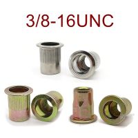 3/8-16UNC Amercian standard thread Rivet Nut Insert Stainless Steel and Carbon Steel Round and Hex type Nails  Screws Fasteners