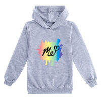 Moriah Elizabeth Boys Girls Hoodie ฤดูใบไม้ผลิและฤดูใบไม้ร่วงใหม่แขนยาวเสื้อกันหนาวเด็กลายสายรุ้งพิมพ์เสื้อ W1954