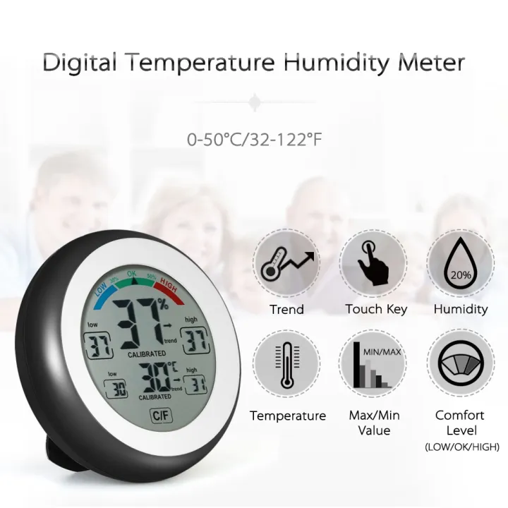 Digital Thermometer Hygrometer Humidity Meter Min Max Value | Lazada Indonesia