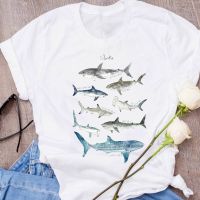 Graphic Shark Cartoon Printing Clothing 90S Clothes Tees T Shirt Gildan
