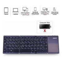 OKER Keyboard Bluetoothพับได้ / มีTouch Pad ในตัว ใช้แทนเมาส์ รุ่น BT-033 (สีดำ)