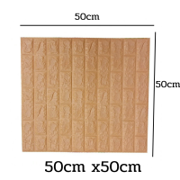 วอลเปเปอร์ 3 มิติ ลายอิฐมอญ ขนาด 50x50 ซม.