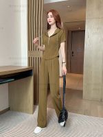 Casual Women Short Sleeve Hooded Sweatshirt Elastic High Waist Wide Leg Pants Sportswear Suit Summer 2023 Fashion Two piece Set