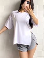 Uniqlo large size sports top womens loose fat mm blouse quick-drying T-shirt yoga wear short-sleeved summer thin running fitness wear