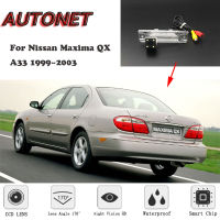 AUTONET HD Night Vision สำรองกล้องด้านหลังสำหรับ Nissan Maxima QX A33 1999 ~ 2003 CCDกล้องป้ายทะเบียนหรือวงเล็บ