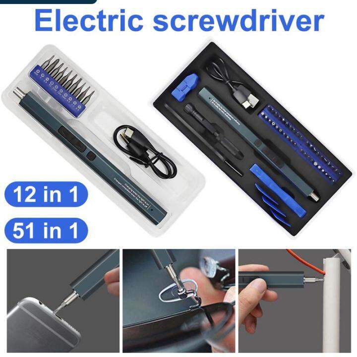 Electric Screwdriver Rechargeable Cordless Adjustable Torque