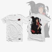 Naruto Itachi of the Sharingan อนิเมะเสื้อยืด ลำลองพิมพ์ลายเสื้อยืดผ้าฝ้าย