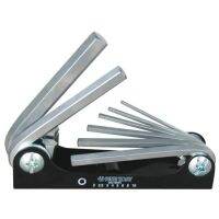 KINGTONY ประแจหกเหลี่ยม 8 ชิ้นขนาด แบบตลับ พับเก็บได้ 20218MR hex key set taiwan