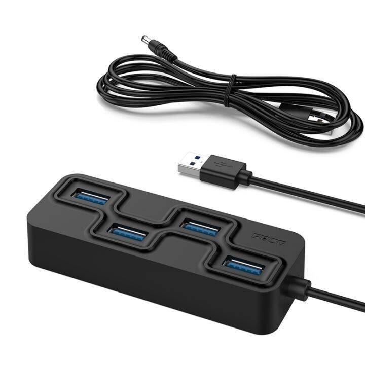 USB3.0 Hub 4 Ports 5Gbps USB Hub Splitter Supports Hard Disk Printer