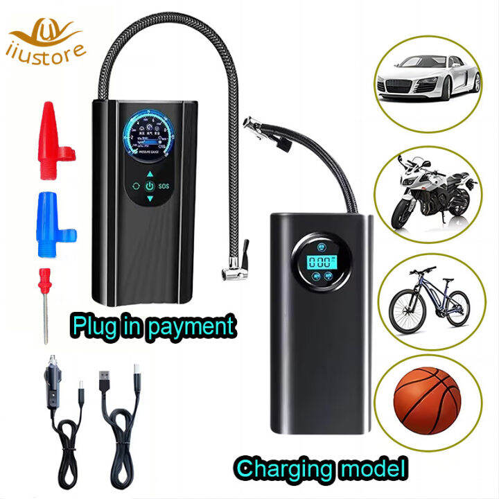 Rechargeable LED Air Compressor Portable Tire Inflator for Car Air Pump
