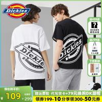 ◎♦Dickies โลโก้ใหญ่ด้านหลังแบบคู่,ผ้าฝ้ายแขนสั้นทรงหลวม2022ใหม่ฤดูใบไม้ผลิและฤดูร้อน DK010559ของผู้หญิง