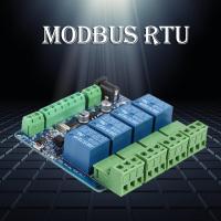 Modbus RTU โมดูลรีเลย์4ทาง4สวิตช์ระดับเสียงอินพุตสัญญาณอินพุตถนน485การสื่อสาร