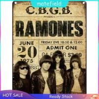 ป้ายดีบุกแผ่นโลหะ Ramones สำหรับคาเฟ่คลับผับบาร์ตกแต่งศิลปะบนผนังวินเทจ