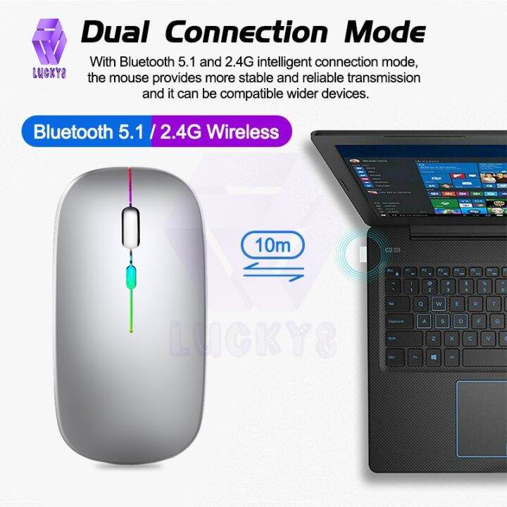 Universal Bluetooth Mouse Rechargeable Silent And Thin Wireless Mouse ...