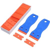 【YF】 100pcs Edged Plastic Lable Glue Remover Window Glass Scraper Car Wrap Sticker Squeegee