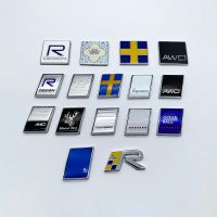 3D Metal R Design AWD Moose Test Logo Emblem Badge Decals Car Sticker For Volvo Ocean V40 V60 V90 XC60 XC90 XC40 S60 S90 S80 C30