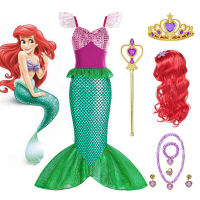 Ariel เครื่องแต่งกายหญิง Little Mermaid Ariel Princess คอสเพลย์เครื่องแต่งกายเด็กชุดเด็ก Carnival Party Mermaid Clothes