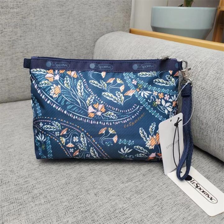 lesportsac-paisley-กระเป๋าคลัทช์-นาฬิกาข้อมือลำลอง-กระเป๋าเครื่องสำอาง-กระเป๋าเล็ก-กระเป๋าเชือกมือ-กระเป๋าเครื่องสำอางสองชั้น-7105