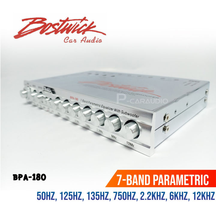 งานพรีเมี่ยม-ปรีแอมป์รถยนต์-bostwick-รุ่นbpa-180-ปรี-7แบนด์-มีปุ่ม-sub-volume-ให้เราปรับความดังซับได้อย่างอิสระ-เครื่องเสียงติดรถยนต์