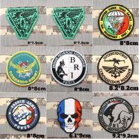 【LZ】❂▥✼  Regimento de Paraquedas da França Patches Bordados Táticos Militares Braçadeira Mochila Emblema com Apoio Gancho para Roupas