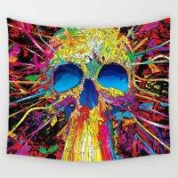 2021 New Printed Melting Skull Tapestry Printed Wall Hanging Tapestry Polyester Tapestry