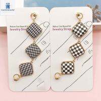 LTMGZ DIY แฮนด์เมด ตกแต่งเคสโทรศัพท์ Houndstooth สายห้อย อุปกรณ์เสริมโทรศัพท์มือถือ ห่วงโซ่โทรศัพท์มือถือ ป้องกันการตกโทรศัพท์ เคสโทรศัพท์ห้อยสายห้อยโทรศัพท์ สายรัดป้องกันโทรศัพท์หาย