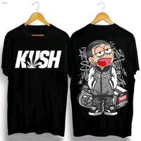 ▥●เสื้อผ้าแฟชั่น KU$H พร้อมการออกแบบข้อความ Safe Word Cotton Hustle Tshirts สำหรับผู้ชาย ดำ