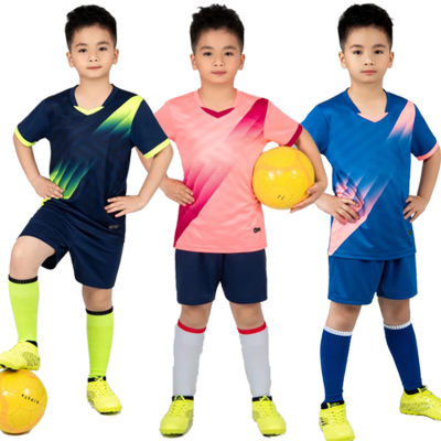 2021 Kids football Uniforms boys girl Youth Soccer Jersey set Home Short Sleeve Kit Shorts child Soccer Jersey set Sportswear