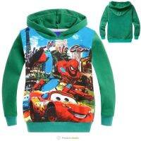 Lightning McQueen Spider Sweatshirt Hoodies เด็กหญิงแขนยาว Hooded TOP Pullover เสื้อกันหนาวเด็กเสื้อผ้าแฟชั่นน่ารักสบายๆกีฬาฤดูใบไม้ผลิฤดูใบไม้ร่วงฤดูหนาว 4