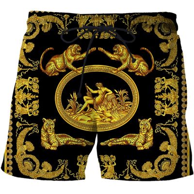 New Mens 3D Printed Luxury Shorts Male Outdoor Running Fitness Breathable Beach Pants Leisure Quick Drying High end aristocracy