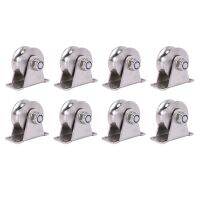 8Pack U-Type Stainless Steel Pulley Block Mute Bearings Groove Sliding Roller Track Wheel