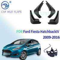 4ชิ้นหลอดไฟเลี้ยวบังโคลนคิ้วบังโคลนแผ่นกันกระเซ็นสำหรับ Ford Fiesta Hatchback 2009-2016