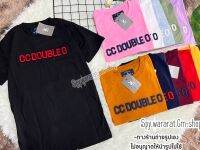 เสื้อยืดแขนสั้น เสื้อแฟชั่น เสื้อปักcc-ooนูน ทรงตรงสามารถใส่ได้ทั้งชายและหญิงมี4ไซส์