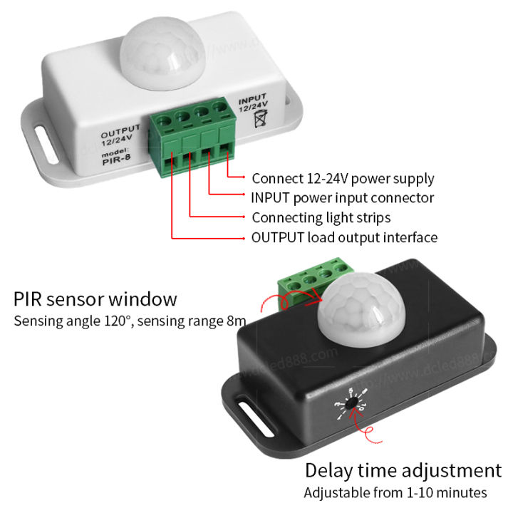 fuyu-zll-dc-12v-24v-ปรับได้-เซนเซอร์ตรวจจับความเคลื่อนไหว-pir-โมดูลสวิตช์ไฟอินฟราเรด-ir-ซื้อ2ประหยัด5