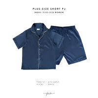 Panche Sleepwear - ชุดนอน Plus-size แขนขาสั้น (Unisex) สี Navy