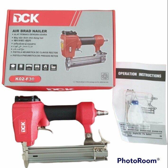 Mesin Paku Tembak Angin Kompresor DCK K02F30 Air Brad Nailer 30mm
