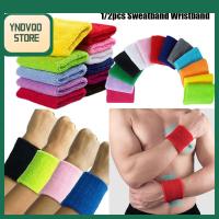 YNDVQO STORE 1/2pcs ร้อน Unisex นุ่มสบาย ยามห่อยาม สายรัดข้อมือผ้าฝ้าย วงเทนนิสมือ สายรัดข้อมือยิมเหงื่อ กีฬา Sweatband