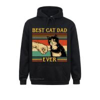 Best Cat Dad Ever Paw Fist Bump Fit Sportswear Vintage Retro Gift Men Premium Harajuku Hoodies Cotton High Quality Tops Size XS-4XL