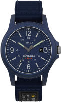 Timex Mens Expedition Acadia Solar-Powered 40mm Watch Blue