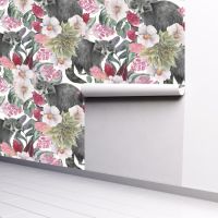 ✑▨ Self Adhesive Forest Floral Animal Wallpaper Removable Paper For Living room Decorations Wall Mural Wallpaper 45CM Width