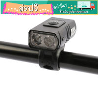 [มีคูปองส่งฟรี] KSC ไฟจักรยาน รุ่น BK-02 กันน้ำ 2 T6 LED ไฟจักรยานความสว่างสูง แบบชาร์จ Micro USB สีดำ