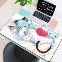 แมว Feather Table Mat อุปกรณ์เสริมบนโต๊ะ แผ่นรองโต๊ะเมาส์ Mousepad อะนิเมะคอมพิวเตอร์โต๊ะเกมเสื่อ Mausepad เกมพรม