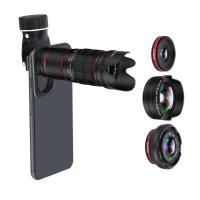 Phone Camera Lens Kit Universal Wide-angle Lens Set 20X Optical Zoom Lens Telescope Telephoto Clip on for Mobile Phone Camera