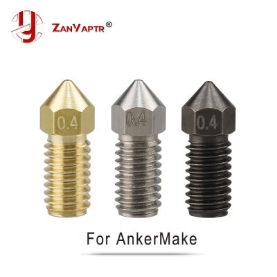 ▩▲ 3D Printer Parts Extruder Nozzle High Hardness Hardened Steel Metal High Temperature Nozzle for Ankermake 3D Printer