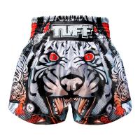 กางเกงมวย กางเกงมวยไทย  กางเกงกีฬาทัฟฟ์ มวยไทย กางเกงมวยไทยTUFF Muay Thai Boxing Shorts Grey Cruel Tiger