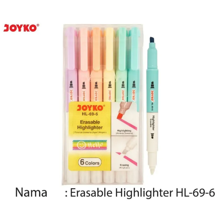 Joyko Erasable Highlighter Set 6 HL696 Lazada Indonesia