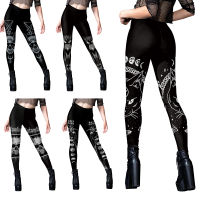 [You Re My Secret] เซ็กซี่ผู้หญิงสีดำ Ouija Punk Rock Gothic Leggings สำหรับผู้หญิง Push Up ฟิตเนส Legging ยืดพิมพ์ Leggins...