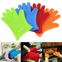 【CW】 1pc Silicone Oven Resistant Thick Grill Mitts Gadgets Accessories